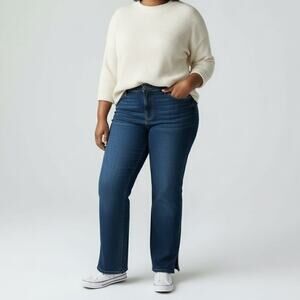 NYDJ Teresa Wide Leg Ankle Jeans NWT Women's Sz 18W Elegance Blue Lift Tuck